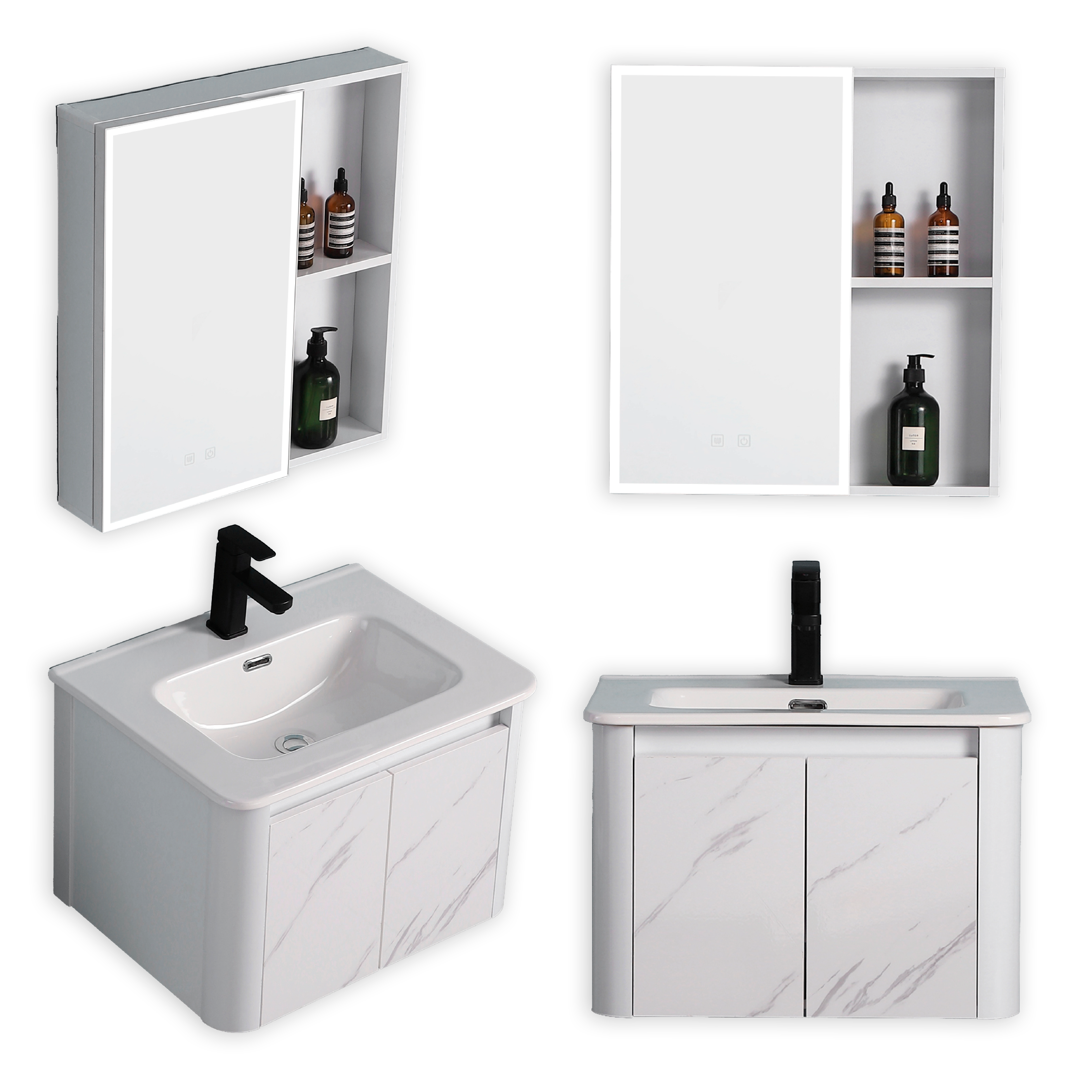 Mueble De Baño + Espejo De Aluminio Bs803-60 - Fratelli